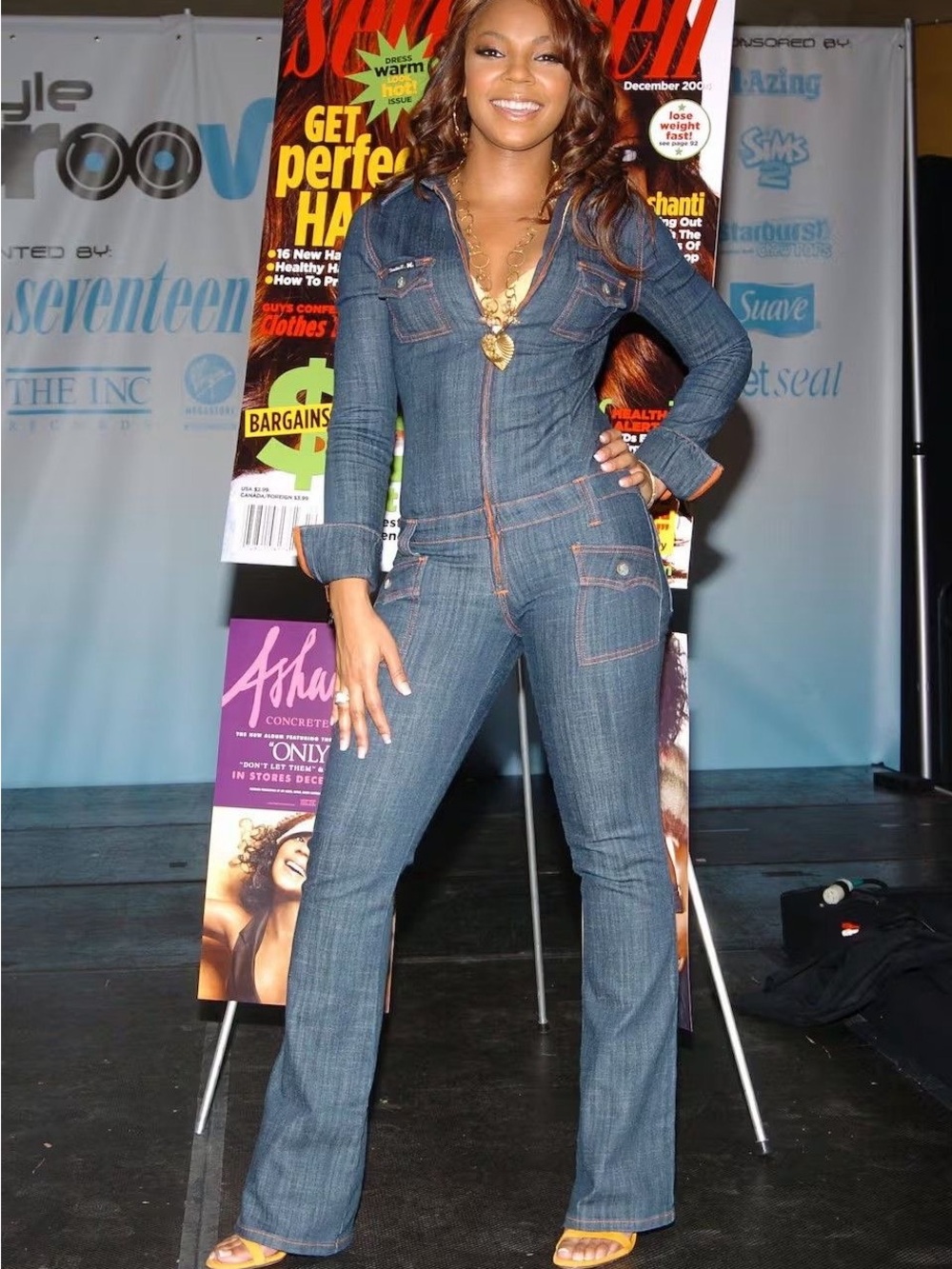 DEREON Y2K Beyoncé and Tina Knowles Denim Jumpsuit - Picture 5 of 5